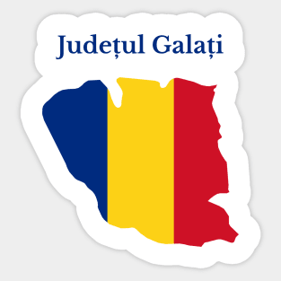 Galati County, Romania. Sticker